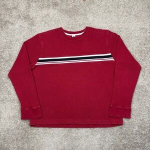 Vintage Y2K Gap Striped Long Sleeve Waffle Knit Thermal XL